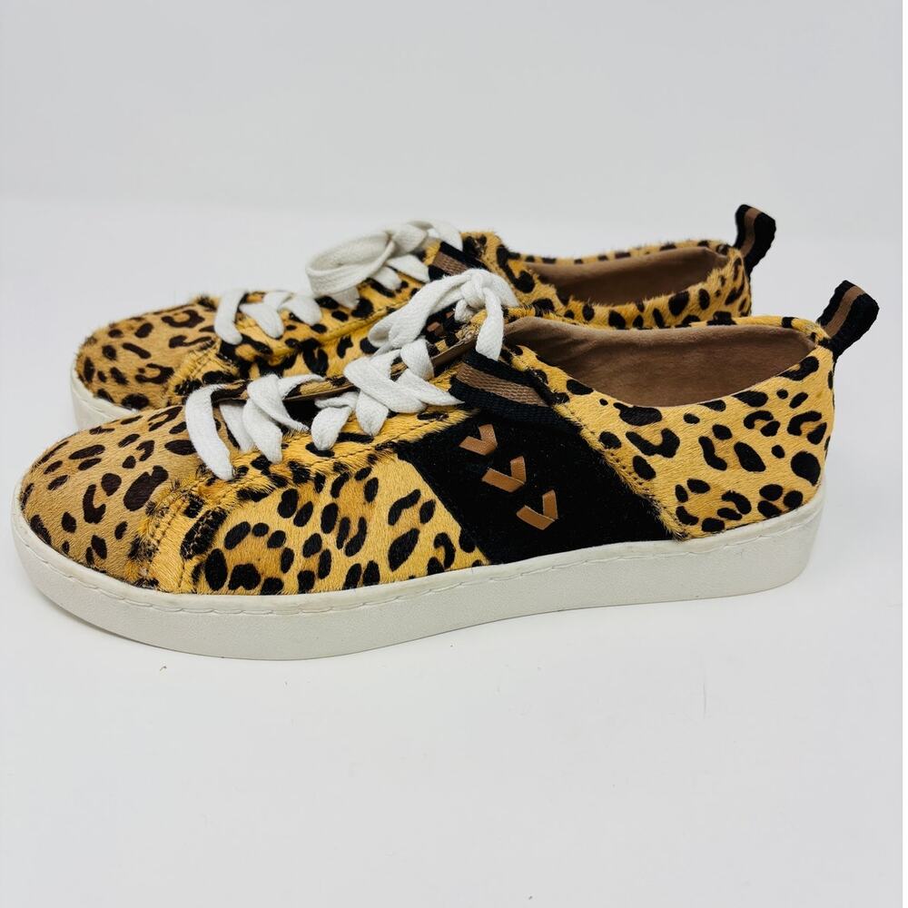Jack Rogers Ainsley Haircalf Sneakers Leopard Print Size 7
